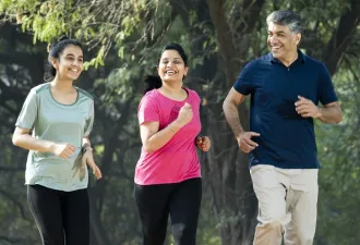 Family jogging